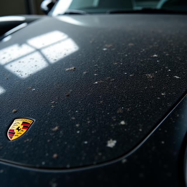 洗車傷(スワールマーク)だらけのポルシェのボンネット